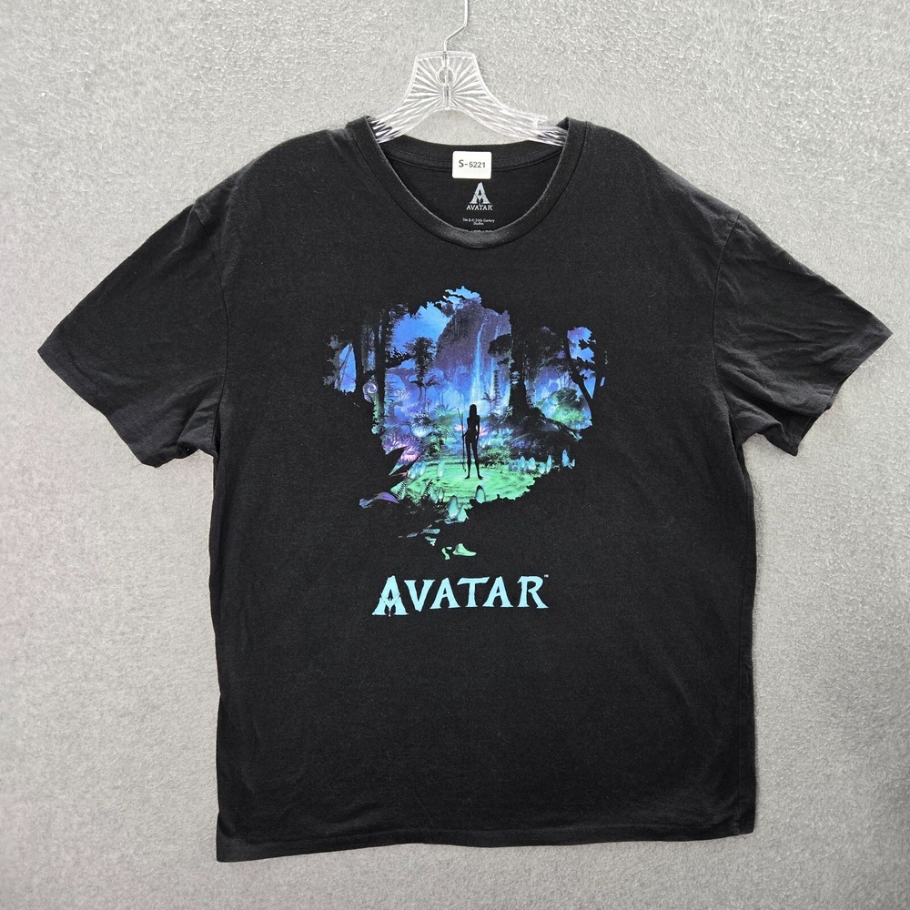 Avatar Men Shirt XL Black Logo Pandora Forest Graphic Short Sleeve Tee